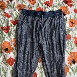 stars above blue stripe cozy knit joggers